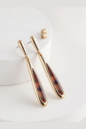 Next Tone Resin Teardrop Earrings