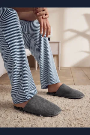 Next Textured Mule Slippers