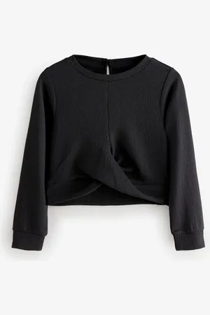 Next Wrap Front Textured Long Sleeve Top (3-16yrs)