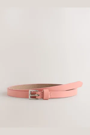 Next Coral Skinny Leather Belt