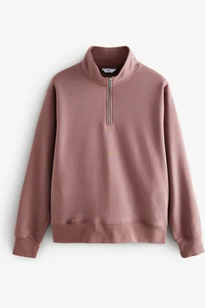 Next Berry Jersey Cotton Rich Quarter Zip Sweatshirt