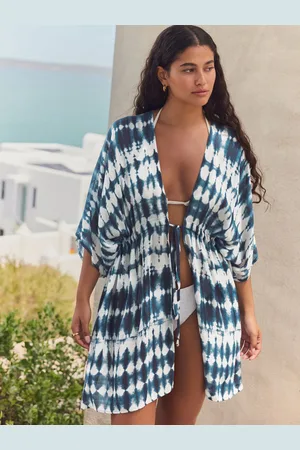 Next Tie Dye Tie Waist Kimono Cover-Up