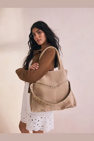Next Leather Studded Shoulder Bag