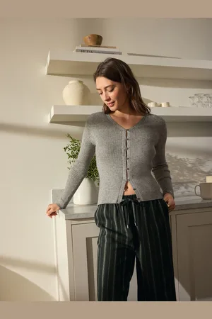 Next Rib Long Sleeve Cardigan