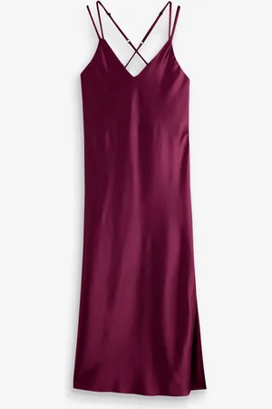 Next Burgundy Red Satin Slip