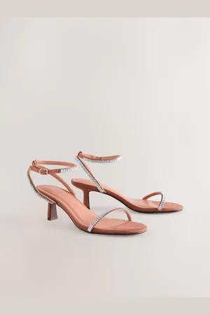 Next Blush Forever Comfort Round Toe Jewel Detail Simple Sandals