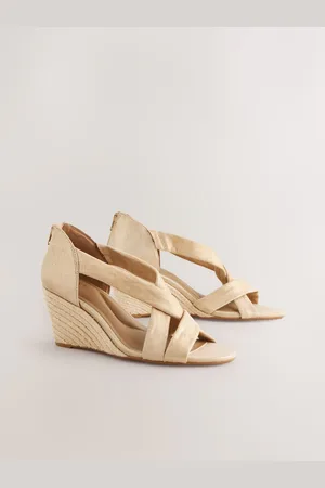 Next Forever Comfort Premium Leather With Motionflex Soft Twist Espadrille Wedges