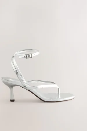 Next Forever Comfort Round Toe Post Ankle Wrap Heels