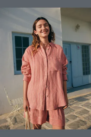 Next Stripe 100% Linen Shirt