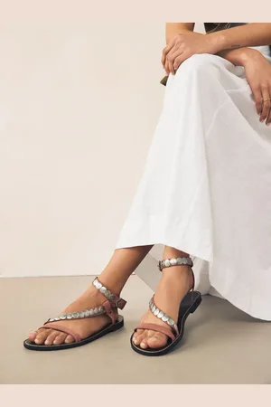 Next Suede Shield Studded Wrap Sandals