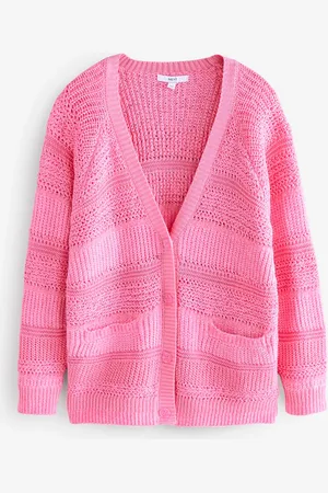 Next Fluro Button Up Knitted Stitch Cardigan