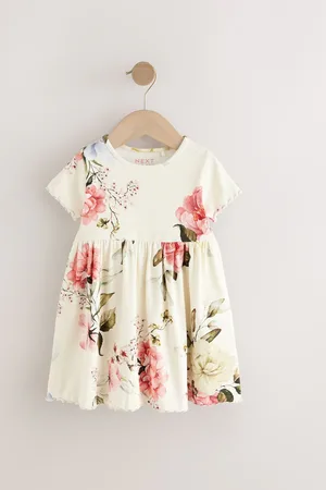 Next Floral Short Sleeve Rib Summer Dress (3mths-7yrs)