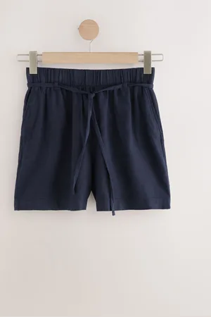 Next Tie Waist Linen Blend Boy Shorts
