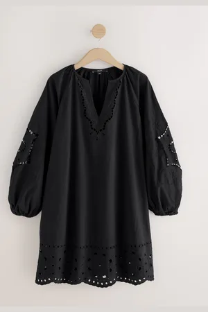 Next Long Sleeve Broderie Summer Mini Dress