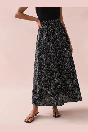 Next /White Embroidered Maxi Skirt