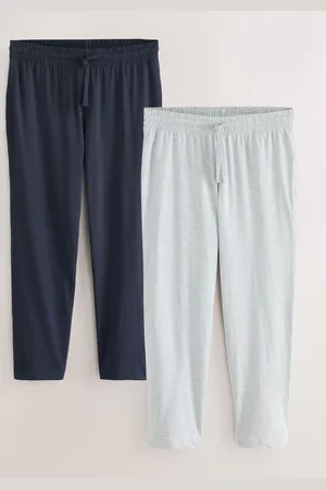 Next Blue/Light Grey Open Hem Pyjama Bottoms Set 2 Pack