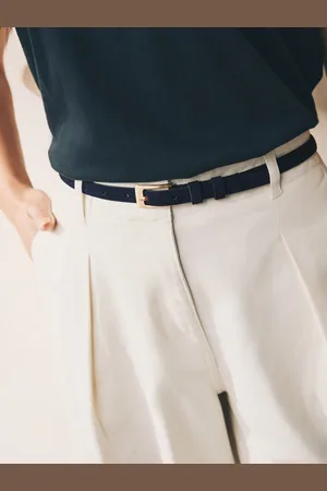Next Premium Made In Italy Suede Micro Skinny Belt