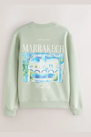 Next Light Cotton Rich Crew Graphic Sweatshirt