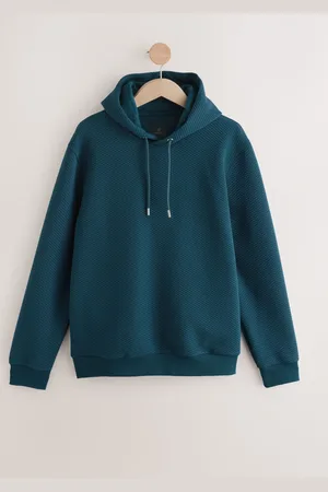 Next Teal Textured Overhead Hoodie