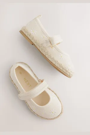 Next Embroidered Daisy Touch Fastening Espadrilles Shoes