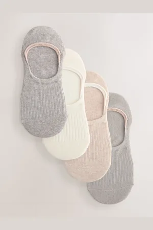 Next Ribbed Invisible Socks 4 Pack