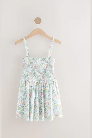 Next Ditsy Floral Shaping Shirred Bandeau Skirted Swimdress