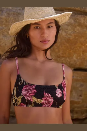 Next Floral Shirred Crop Bikini Top