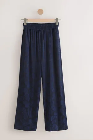 Next Satin Jacquard Wide Leg Trousers