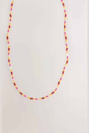 Next Orange Fine Beaded Necklace