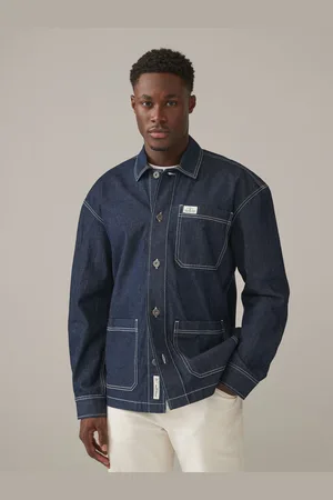 Next Dark Denim 100% Cotton Chore Shacket Overshirt