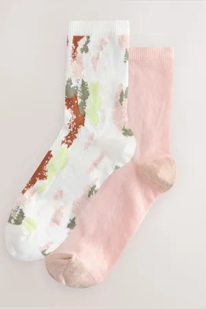 Next Sparkle Camo Ankle Socks 2 Pack