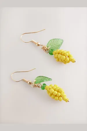 Next Yellow Beaded Lemon Drop Earrings