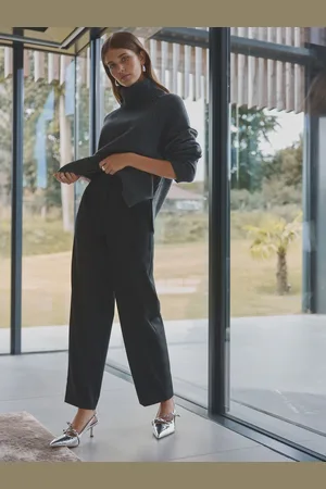 Next Premium Wool Rich Tapered Trousers
