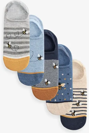 Next /Ochre Bee Invisible Socks 5 Pack