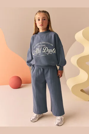 Next Slogan Sweatshirt And Wide Leg Joggers Set (3-16yrs)