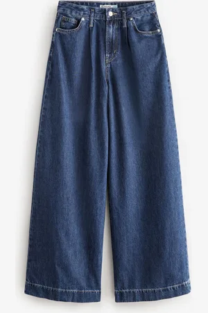 Next Rinse Wash Palazzo Wide Leg 100% Cotton Jeans