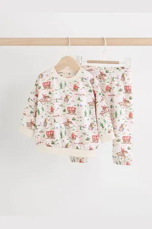 Next Cath Kidston Ecru Cowboy Baby Sweatshirt and Joggers Set