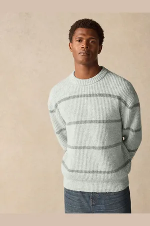 Next Regular Fit Horizontal Stripe Crew Jumper with Wool
