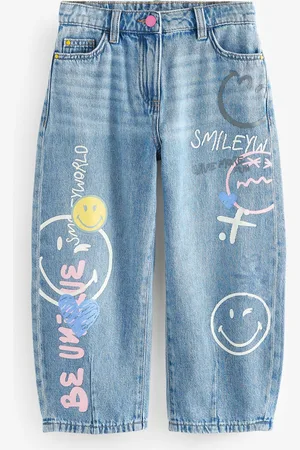 Next SmileyWorld 100% Cotton Barrel Jeans (3-16yrs)