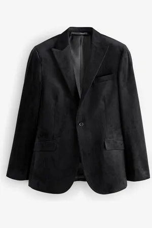 Next Slim Fit Self Lapel Velvet Blazer