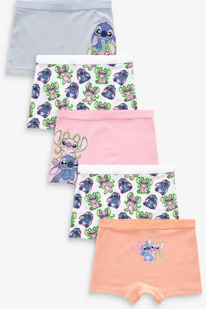 Next Pink/ Lilo And Stitch Shorts Briefs 5 Pack (2-16yrs)