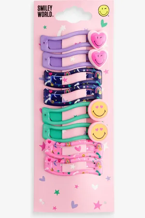 Next Lilac Purple Smiley Clips 8 Pack