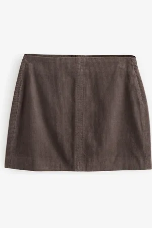 Next Chocolate Corduroy Mini Skirt