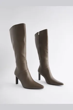 Next Taupe Forever Comfort Knee High Heeled Boots