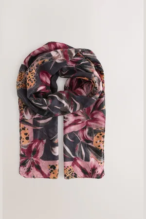 Next Scenic Floral Leopard Lightweight Scarf