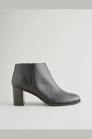 Next Leather Forever Comfort Leather Block Heeled Almond Toe Boots