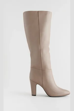 Next Leather Premium Knee High Heeled Boots