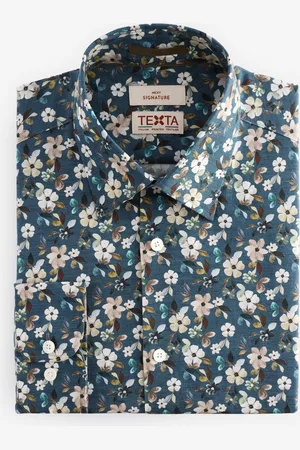 Next Ditsy Floral Slim Fit Signature Single Cuff 100% Cotton Formal Shirt