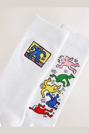 Next Keith Haring Embroidered Pattern Socks 2 Pack