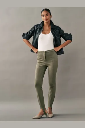 Next Khaki Ponte Stirrup Leggings